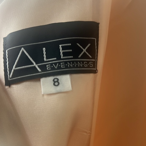 Vintage Alex Evenings Dress with straps Sz 8 front split Whimsical Bodycon - Picture 6 of 9